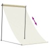 Auvent rétractable crème 100x150 m tissu et acier 