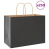 Sacs en papier 250 pcs avec poignées noir 32x17x25 cm 