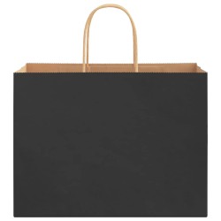Sacs en papier 250 pcs avec poignées noir 32x17x25 cm 