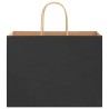 Sacs en papier 250 pcs avec poignées noir 32x17x25 cm 