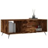 Table basse chêne fumé 102x50x40 cm bois d'ingénierie 