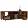 Table basse chêne fumé 102x50x40 cm bois d'ingénierie 