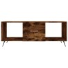 Table basse chêne fumé 102x50x40 cm bois d'ingénierie 