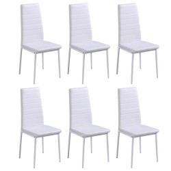 Ensemble de table à manger 7 pcs noir et blanc 