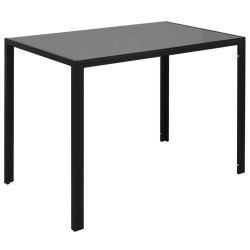 Ensemble de table à manger 7 pcs noir et blanc 