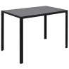 Ensemble de table à manger 7 pcs noir et blanc 