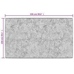 Tapis lavable multicolore 150x230 cm antidérapant 
