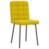Chaises à manger lot de 6 jaune velours 