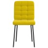 Chaises à manger lot de 6 jaune velours 