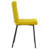 Chaises à manger lot de 6 jaune velours 
