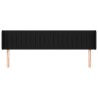 Tête de lit avec oreilles Noir 183x16x78/88 cm Tissu 