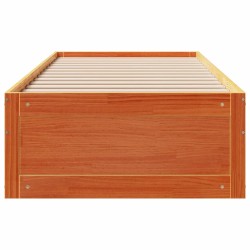 Cadre de lit sans matelas avec tiroirs 100x200 cm bois de pin 