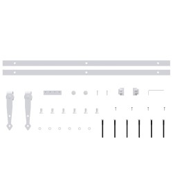 Kit mini de porte d'armoire coulissante Acier au carbone 152 cm 