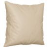 Canapé 2 places avec oreillers crème 120 cm tissu microfibre 