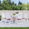 Coussins de chaise de jardin lot de 6 rouge bordeaux 50x50x3 cm 