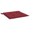 Coussins de chaise de jardin lot de 6 rouge bordeaux 50x50x3 cm 