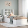 Cadre de lit sans matelas blanc 90x200 cm bois de pin massif 