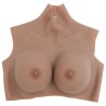 Plastron en silicone marron pâle coupe E 