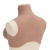 Plastron en silicone marron pâle coupe E 