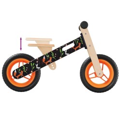 Vélo d'équilibre pour enfants imprimé orange 