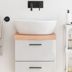 Comptoir de salle de bain marron 40x30x(2-6) cm bois traité 