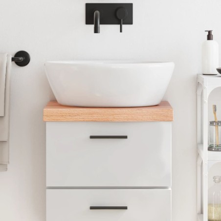 Comptoir de salle de bain marron 40x30x(2-6) cm bois traité 