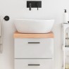 Comptoir de salle de bain marron 40x30x(2-6) cm bois traité 