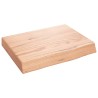 Comptoir de salle de bain marron 40x30x(2-6) cm bois traité 