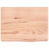 Comptoir de salle de bain marron 40x30x(2-6) cm bois traité 