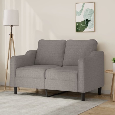 Canapé à 2 places Taupe 140 cm Tissu 