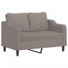 Canapé à 2 places Taupe 140 cm Tissu 