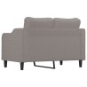 Canapé à 2 places Taupe 140 cm Tissu 