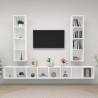 Meubles TV muraux 4 pcs Blanc Bois d'ingénierie 