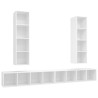 Meubles TV muraux 4 pcs Blanc Bois d'ingénierie 