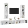 Meubles TV muraux 4 pcs Blanc Bois d'ingénierie 