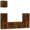 Ensemble de meubles TV 5 pcs Chêne fumé Bois d'ingénierie 