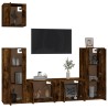 Ensemble de meubles TV 5 pcs Chêne fumé Bois d'ingénierie 