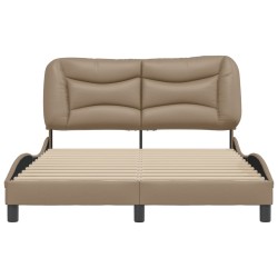 Cadre de lit sans matelas cappuccino 140x200 cm similicuir 