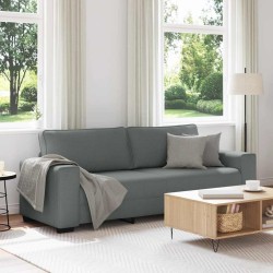 Canapé à 3 places gris foncé 180 cm tissu 