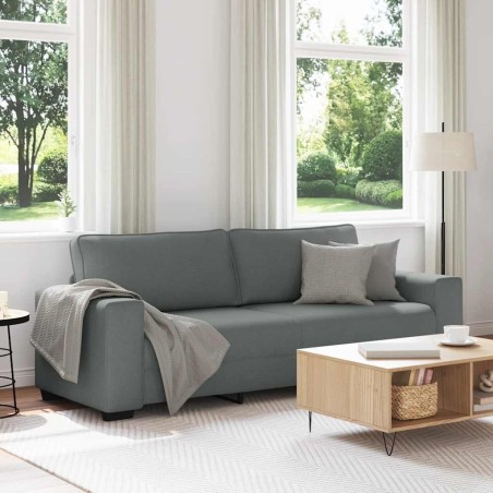 Canapé à 3 places gris foncé 180 cm tissu 