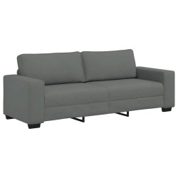 Canapé à 3 places gris foncé 180 cm tissu 