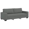 Canapé à 3 places gris foncé 180 cm tissu 