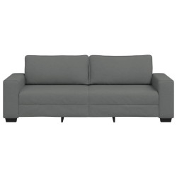 Canapé à 3 places gris foncé 180 cm tissu 