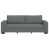 Canapé à 3 places gris foncé 180 cm tissu 