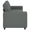 Canapé à 3 places gris foncé 180 cm tissu 