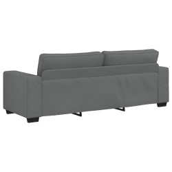 Canapé à 3 places gris foncé 180 cm tissu 