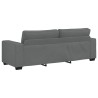 Canapé à 3 places gris foncé 180 cm tissu 