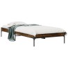 Cadre de lit sans matelas chêne fumé 90x190 cm 