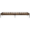 Cadre de lit sans matelas chêne fumé 90x190 cm 