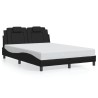 Cadre de lit sans matelas noir 140x190 cm similicuir 